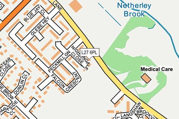 L27 6PL map - OS OpenMap – Local (Ordnance Survey)
