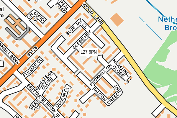 L27 6PN map - OS OpenMap – Local (Ordnance Survey)