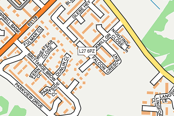 L27 6PZ map - OS OpenMap – Local (Ordnance Survey)