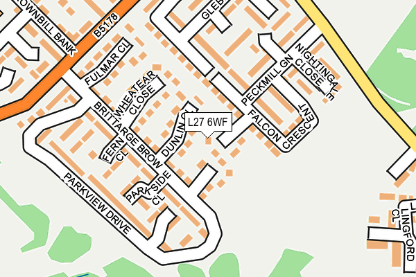 L27 6WF map - OS OpenMap – Local (Ordnance Survey)