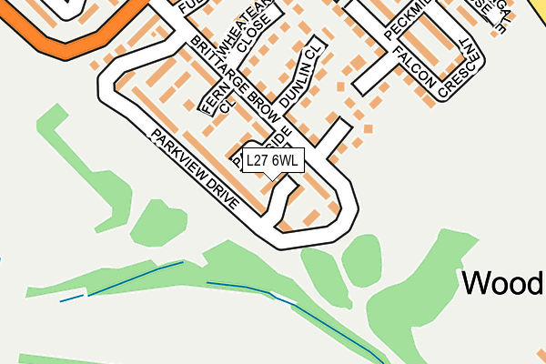 L27 6WL map - OS OpenMap – Local (Ordnance Survey)