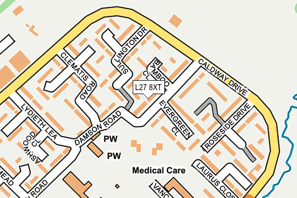 L27 8XT map - OS OpenMap – Local (Ordnance Survey)
