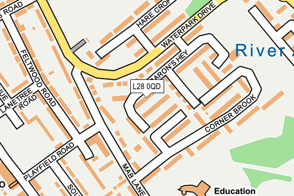 L28 0QD map - OS OpenMap – Local (Ordnance Survey)