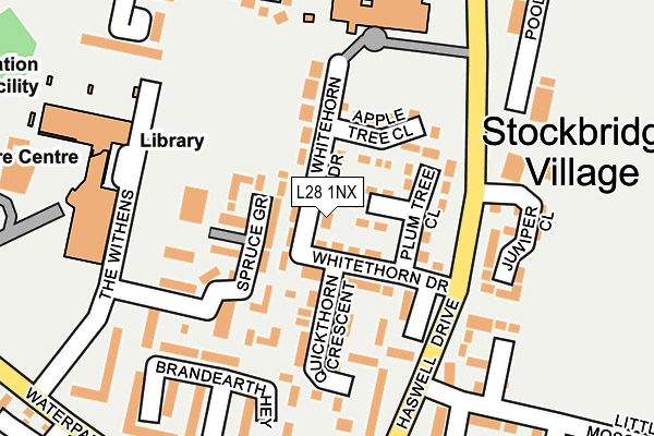 L28 1NX map - OS OpenMap – Local (Ordnance Survey)