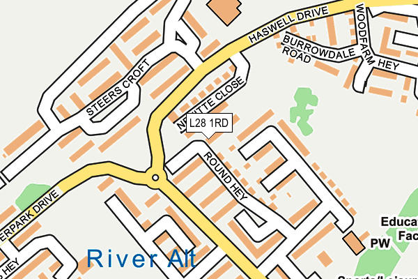 L28 1RD map - OS OpenMap – Local (Ordnance Survey)