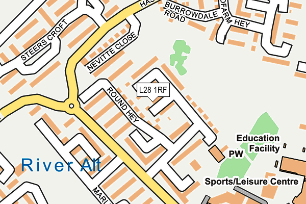 L28 1RF map - OS OpenMap – Local (Ordnance Survey)