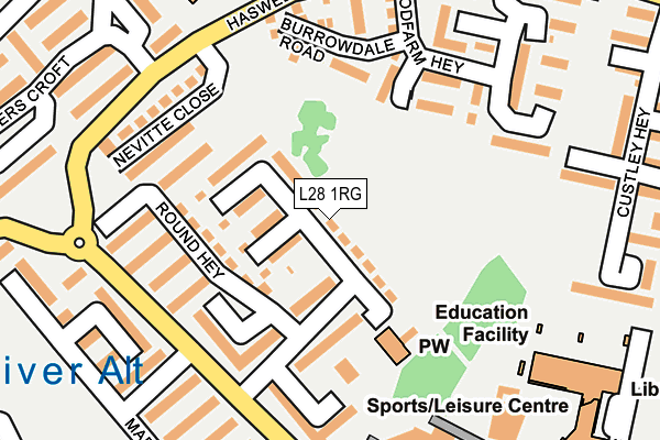 L28 1RG map - OS OpenMap – Local (Ordnance Survey)