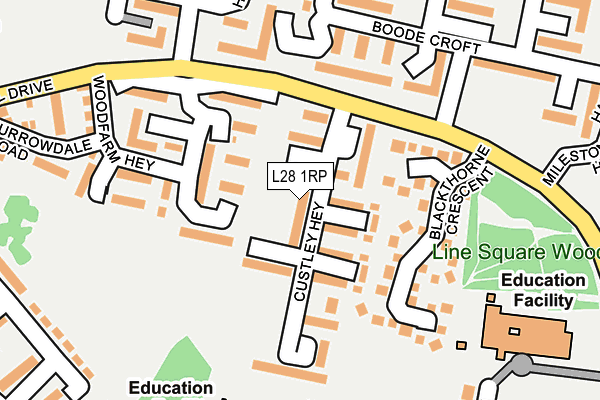 L28 1RP map - OS OpenMap – Local (Ordnance Survey)