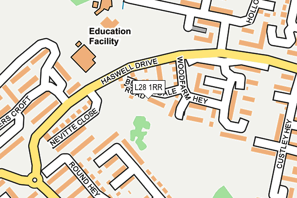 L28 1RR map - OS OpenMap – Local (Ordnance Survey)