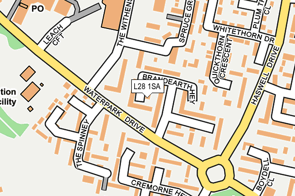 L28 1SA map - OS OpenMap – Local (Ordnance Survey)