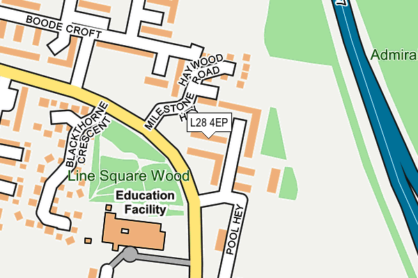 L28 4EP map - OS OpenMap – Local (Ordnance Survey)