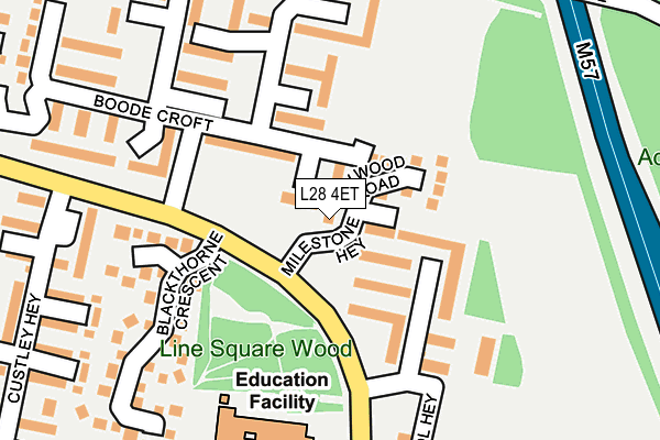 L28 4ET map - OS OpenMap – Local (Ordnance Survey)