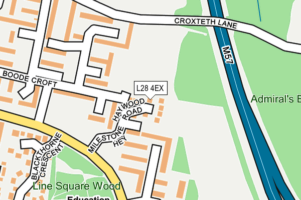 L28 4EX map - OS OpenMap – Local (Ordnance Survey)