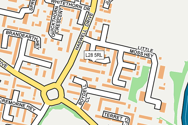 L28 5RL map - OS OpenMap – Local (Ordnance Survey)