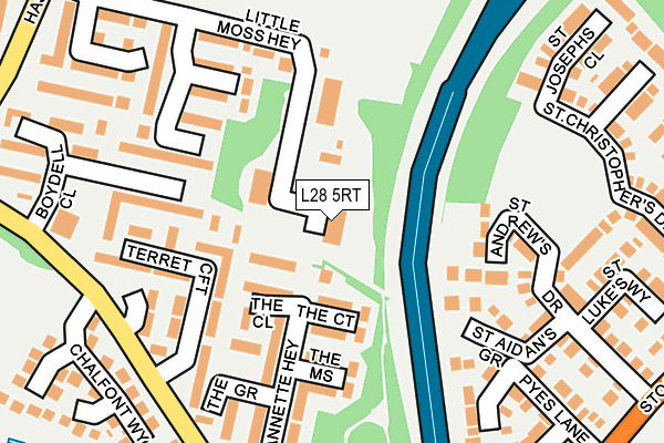 L28 5RT map - OS OpenMap – Local (Ordnance Survey)