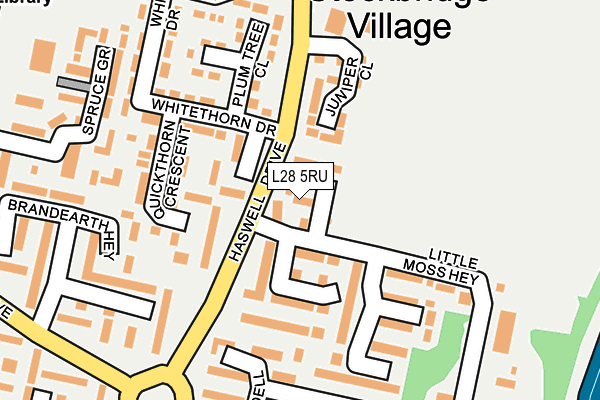 L28 5RU map - OS OpenMap – Local (Ordnance Survey)