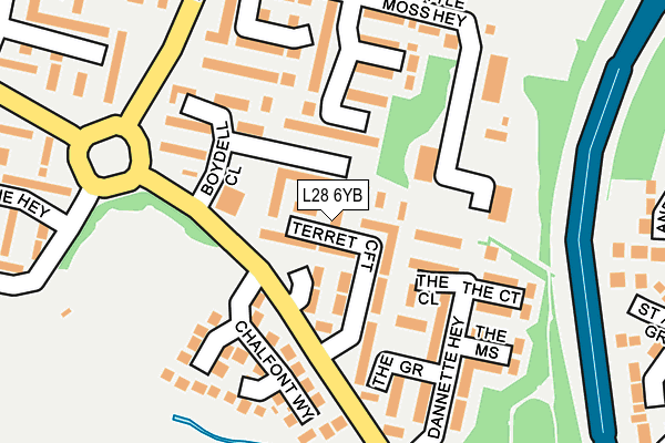 L28 6YB map - OS OpenMap – Local (Ordnance Survey)