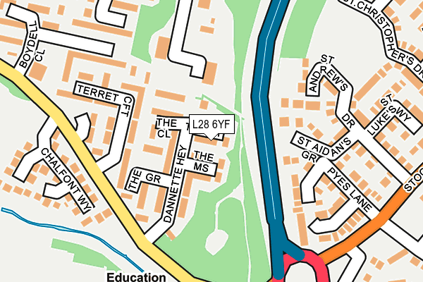L28 6YF map - OS OpenMap – Local (Ordnance Survey)