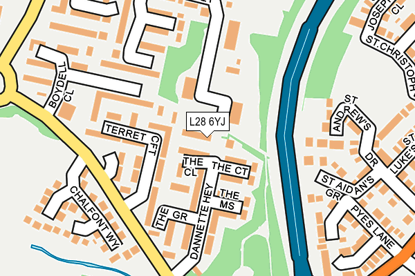 L28 6YJ map - OS OpenMap – Local (Ordnance Survey)