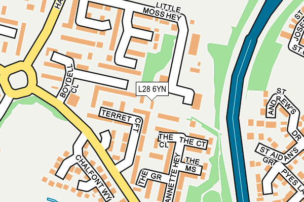 L28 6YN map - OS OpenMap – Local (Ordnance Survey)