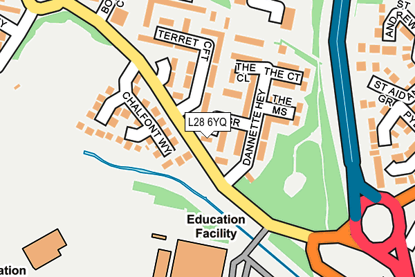 L28 6YQ map - OS OpenMap – Local (Ordnance Survey)