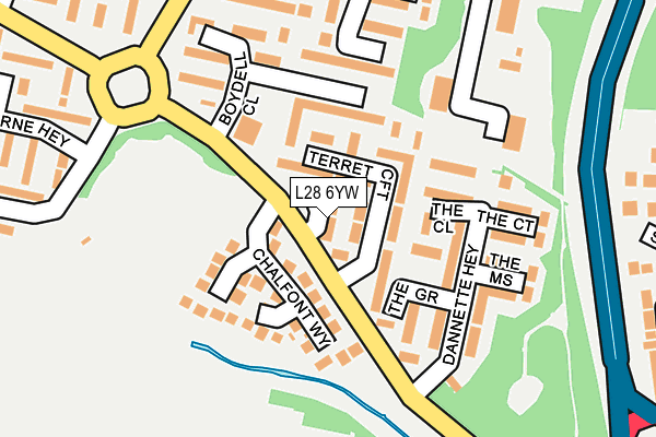L28 6YW map - OS OpenMap – Local (Ordnance Survey)