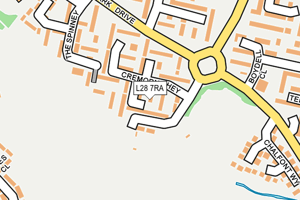 L28 7RA map - OS OpenMap – Local (Ordnance Survey)