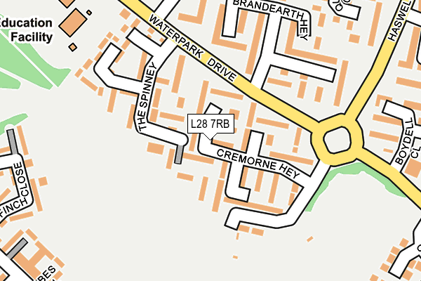 L28 7RB map - OS OpenMap – Local (Ordnance Survey)