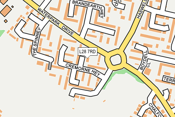 L28 7RD map - OS OpenMap – Local (Ordnance Survey)