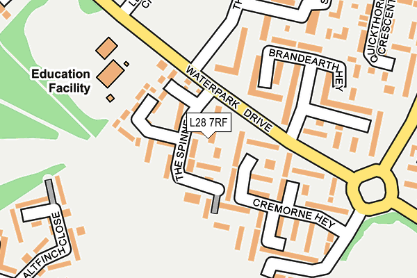 L28 7RF map - OS OpenMap – Local (Ordnance Survey)