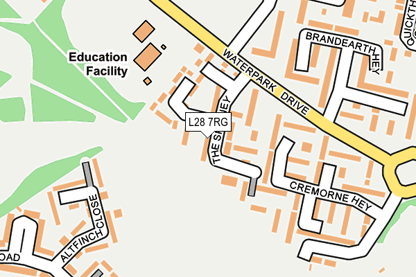 L28 7RG map - OS OpenMap – Local (Ordnance Survey)