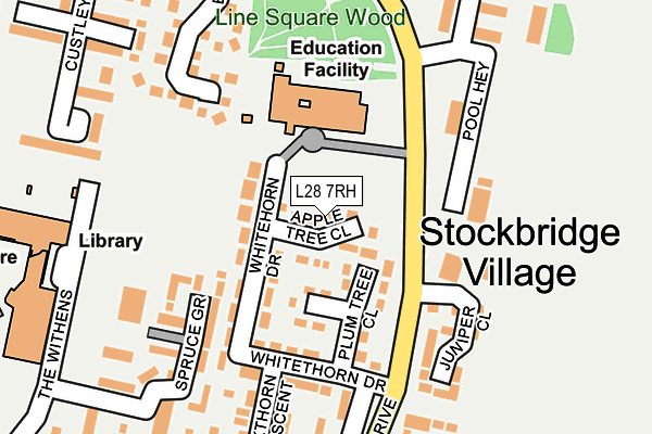 L28 7RH map - OS OpenMap – Local (Ordnance Survey)