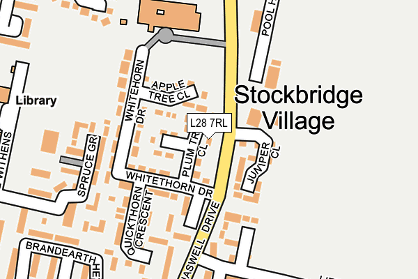 L28 7RL map - OS OpenMap – Local (Ordnance Survey)