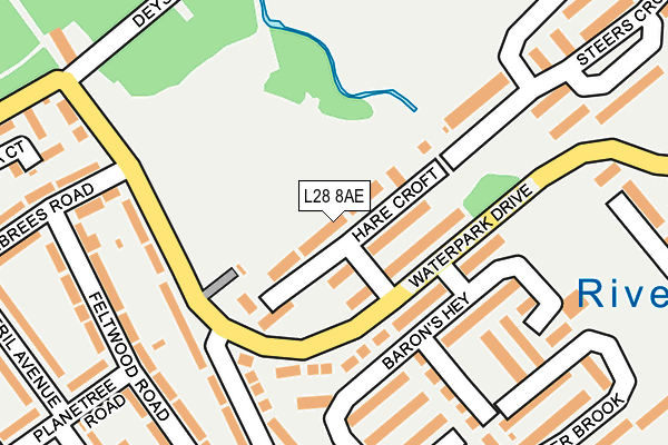 L28 8AE map - OS OpenMap – Local (Ordnance Survey)