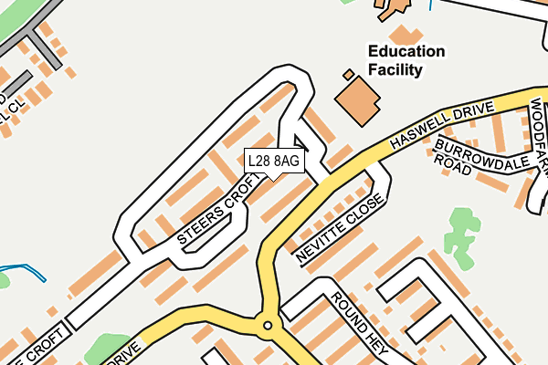 L28 8AG map - OS OpenMap – Local (Ordnance Survey)