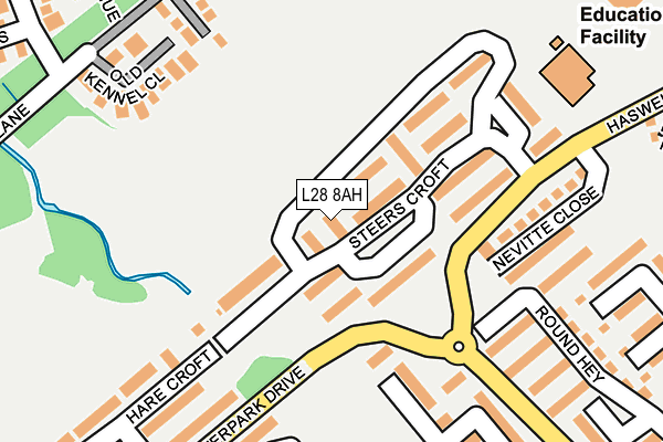 L28 8AH map - OS OpenMap – Local (Ordnance Survey)