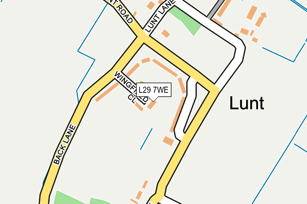 L29 7WE map - OS OpenMap – Local (Ordnance Survey)