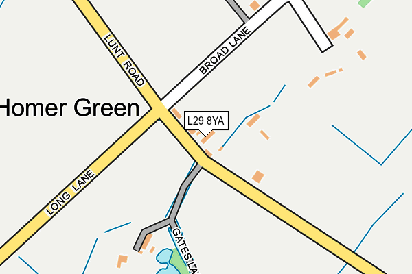 L29 8YA map - OS OpenMap – Local (Ordnance Survey)