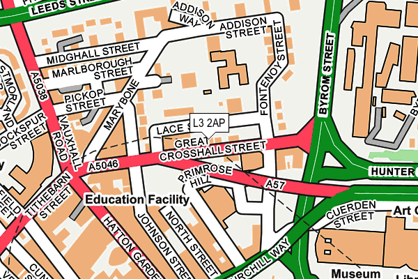 L3 2AP map - OS OpenMap – Local (Ordnance Survey)