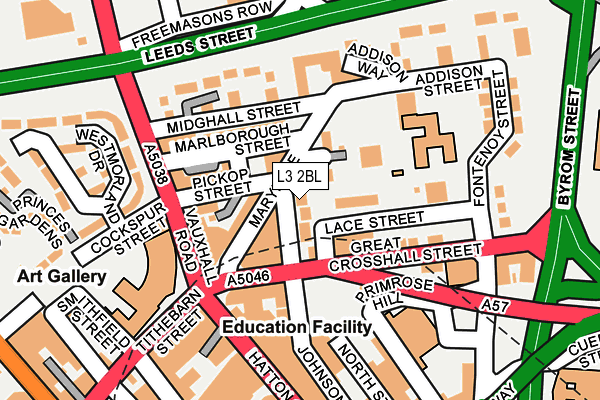 L3 2BL map - OS OpenMap – Local (Ordnance Survey)