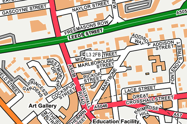 L3 2FB map - OS OpenMap – Local (Ordnance Survey)