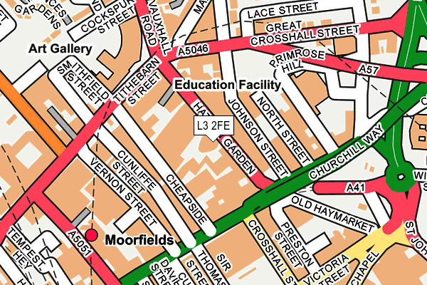 L3 2FE map - OS OpenMap – Local (Ordnance Survey)