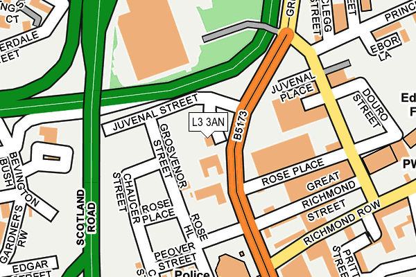 L3 3AN map - OS OpenMap – Local (Ordnance Survey)