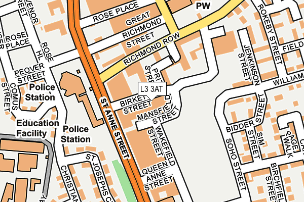 L3 3AT map - OS OpenMap – Local (Ordnance Survey)