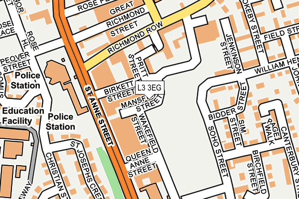 L3 3EG map - OS OpenMap – Local (Ordnance Survey)