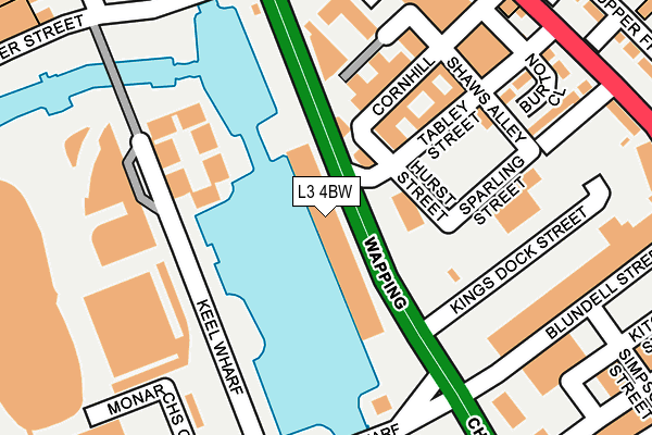 L3 4BW map - OS OpenMap – Local (Ordnance Survey)