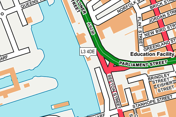 L3 4DE map - OS OpenMap – Local (Ordnance Survey)