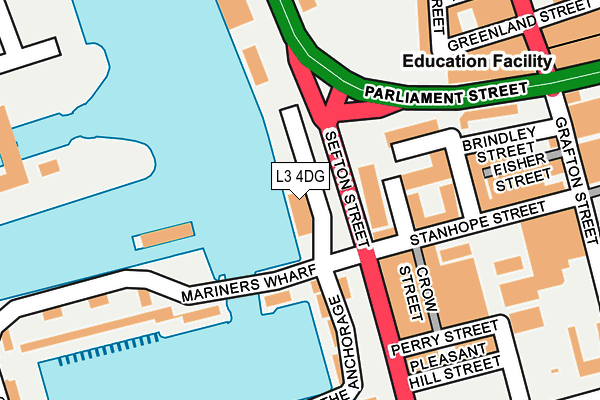 L3 4DG map - OS OpenMap – Local (Ordnance Survey)