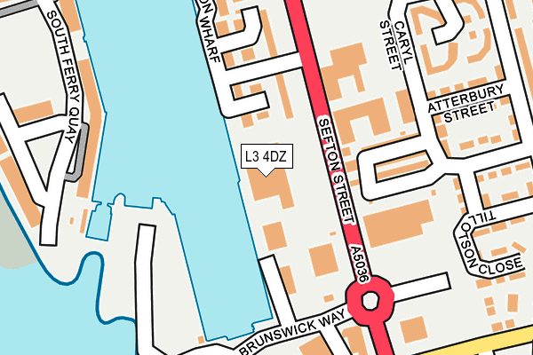 L3 4DZ map - OS OpenMap – Local (Ordnance Survey)