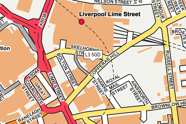 L3 5GD map - OS OpenMap – Local (Ordnance Survey)